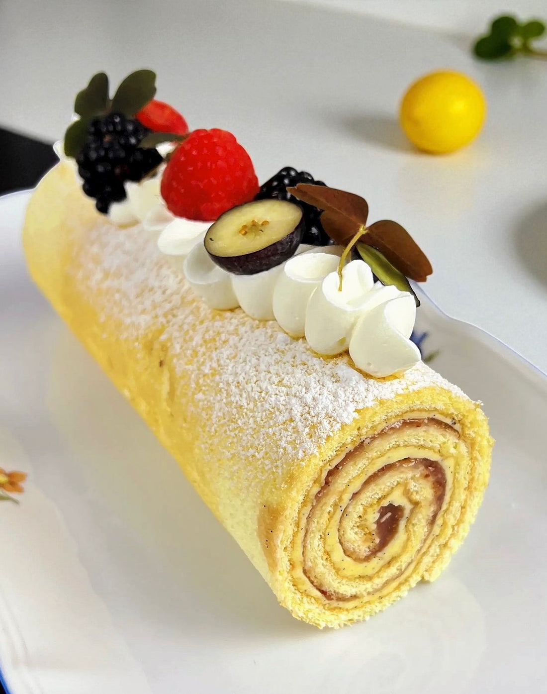 Swiss Roll with Salted Butter Cream & Strawberry Jam
